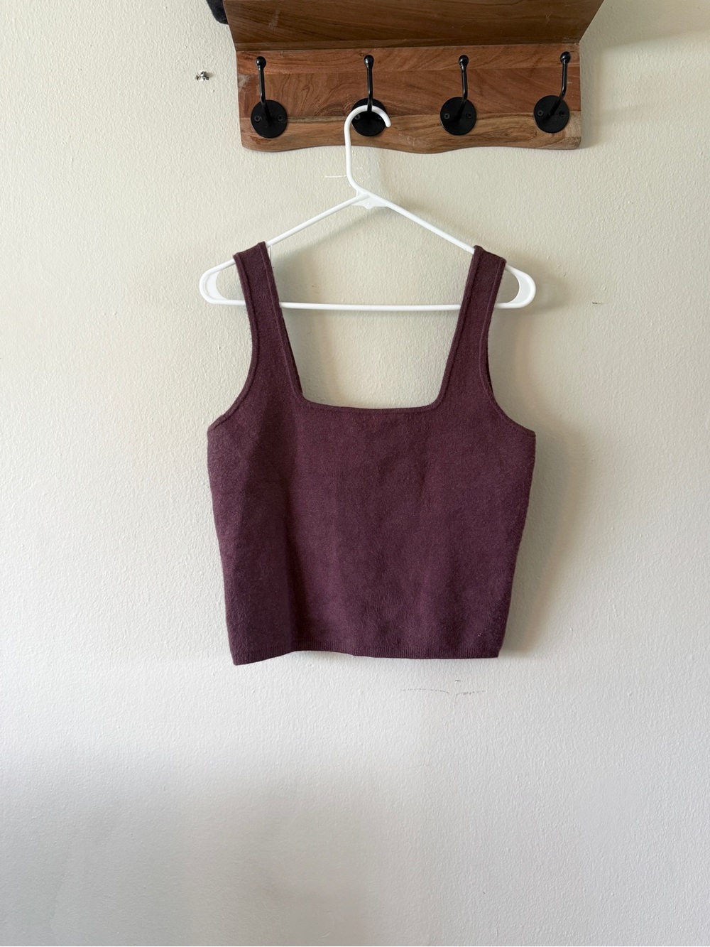 Abercrombie & Fitch Brown Brushed Knit Square Neck Sweater Tank Top Size L